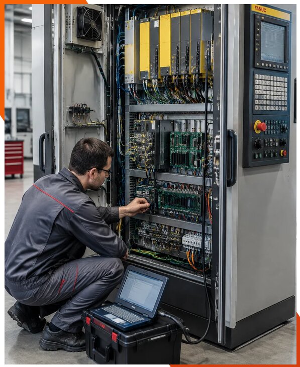 Ремонт систем ЧПУ FANUC промышленных станков в Ленинске-Кузнецком